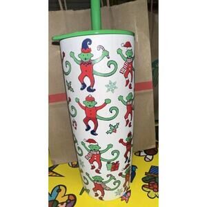 Starbucks X Roller Rabbit Stainless Steel Tumbler Cup Holiday Christmas 2025